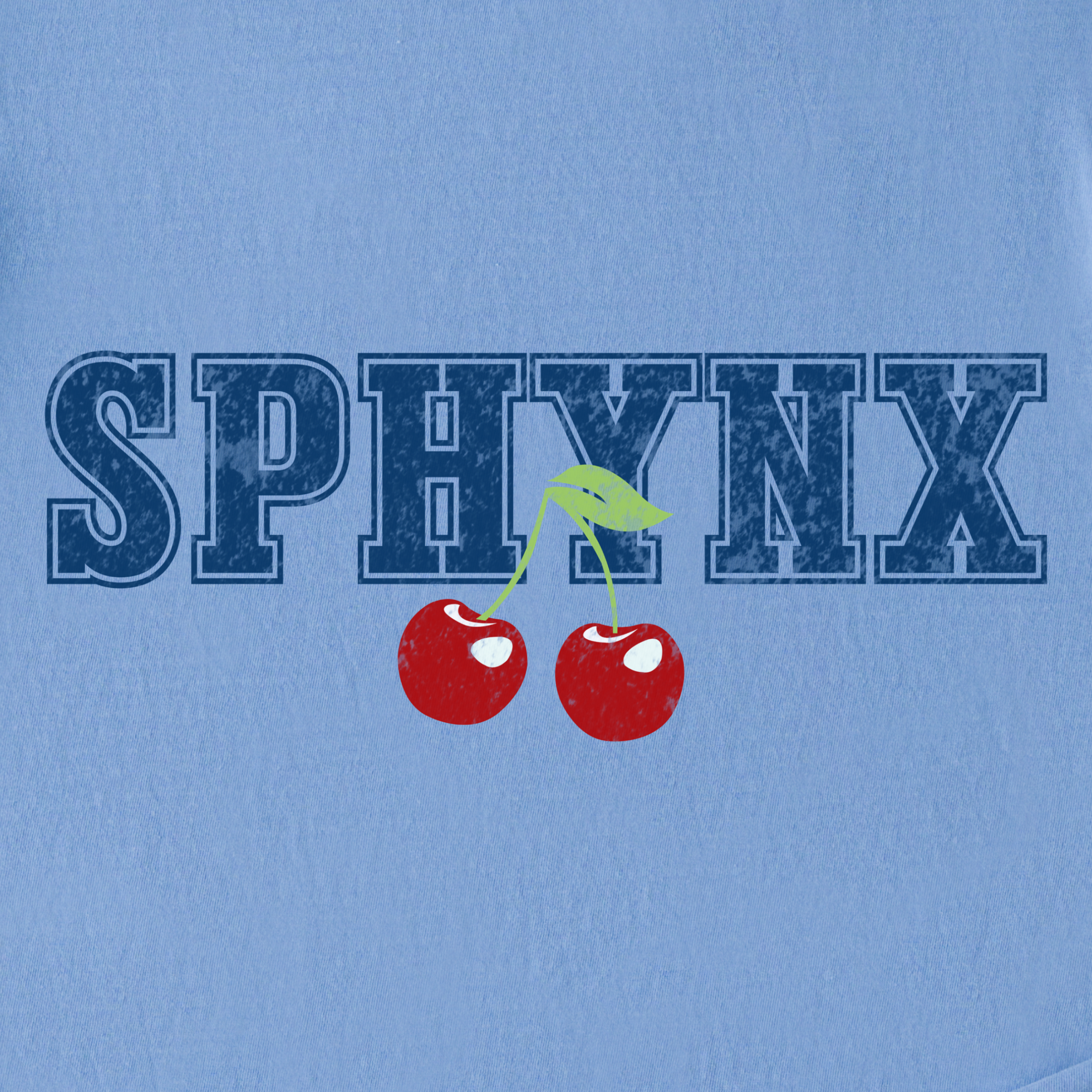sphynx-cherry-comfort-colors-t-shirt-in-washed-denim - Washed Denim Full Graphic