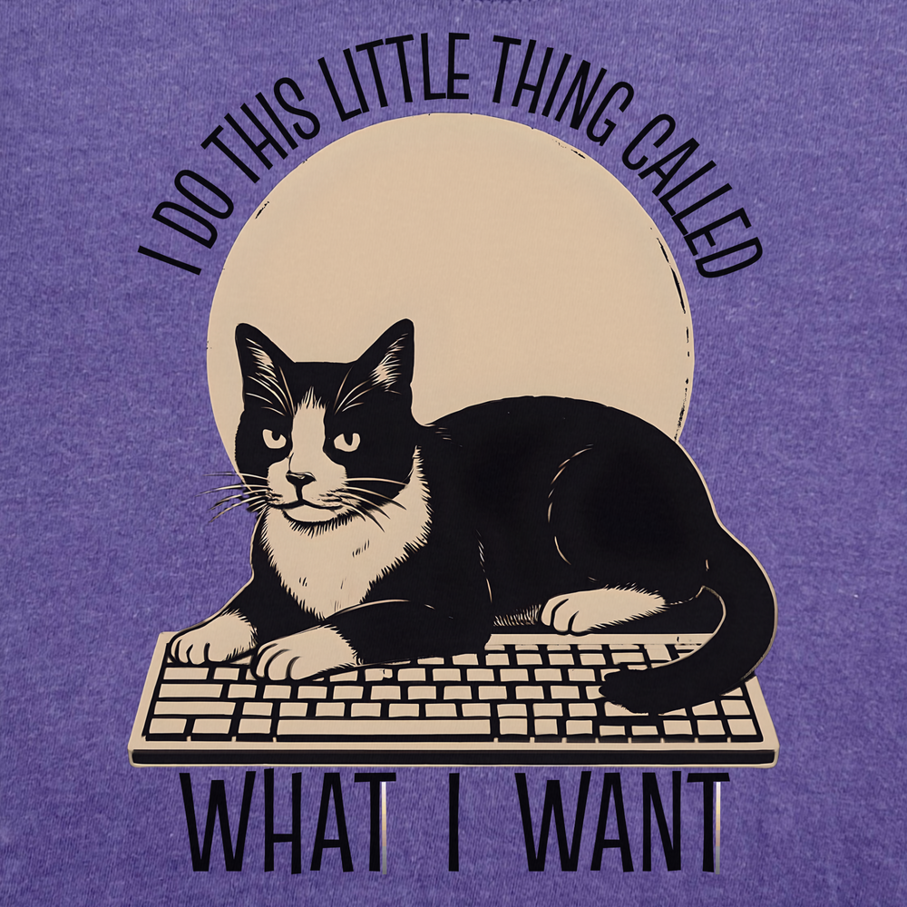 retro-i-do-this-little-thing-called-what-i-want-cat-minimalist-comfort-colors-t-shirt-in-grape - Grape Full Graphic