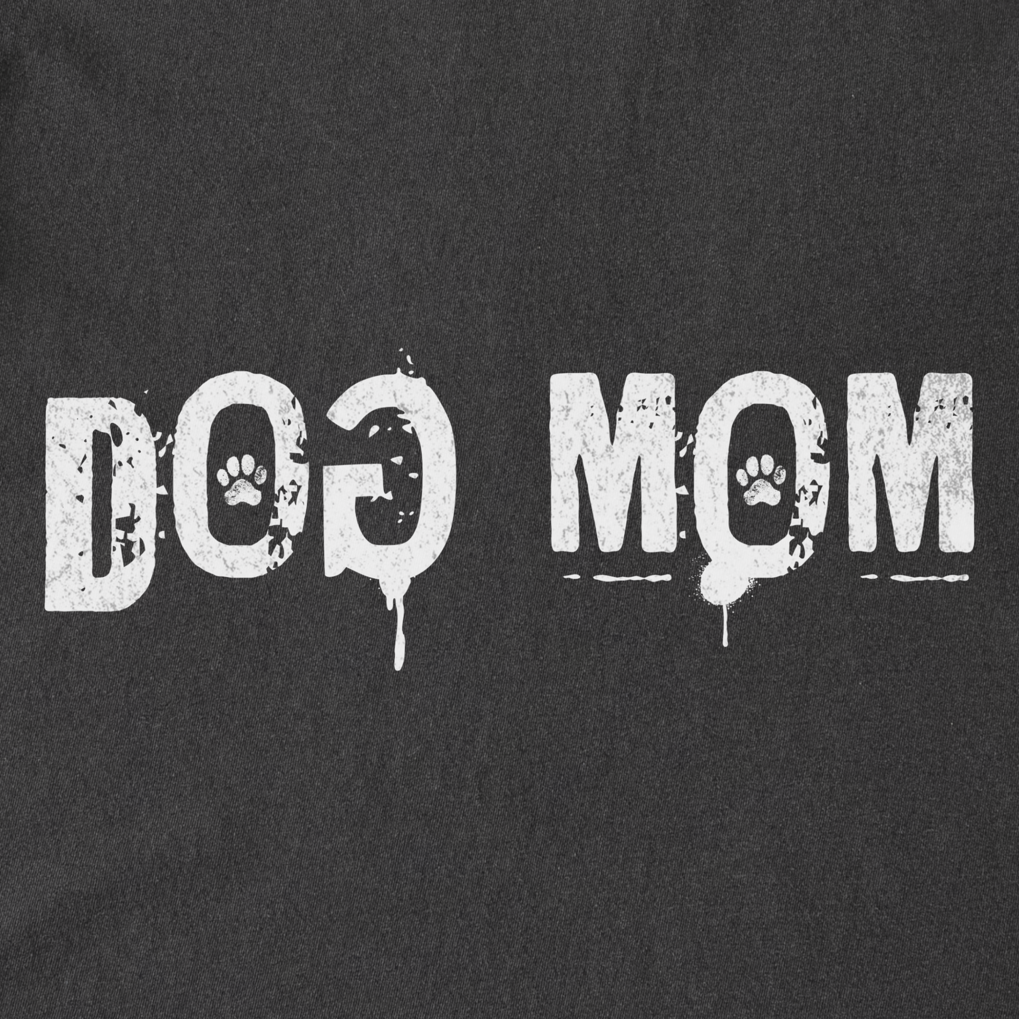 minimalist-dog-mom-messy-stamp-with-paint-splatter-dog-text-comfort-colors-t-shirt-in-pepper - Pepper Full Graphic