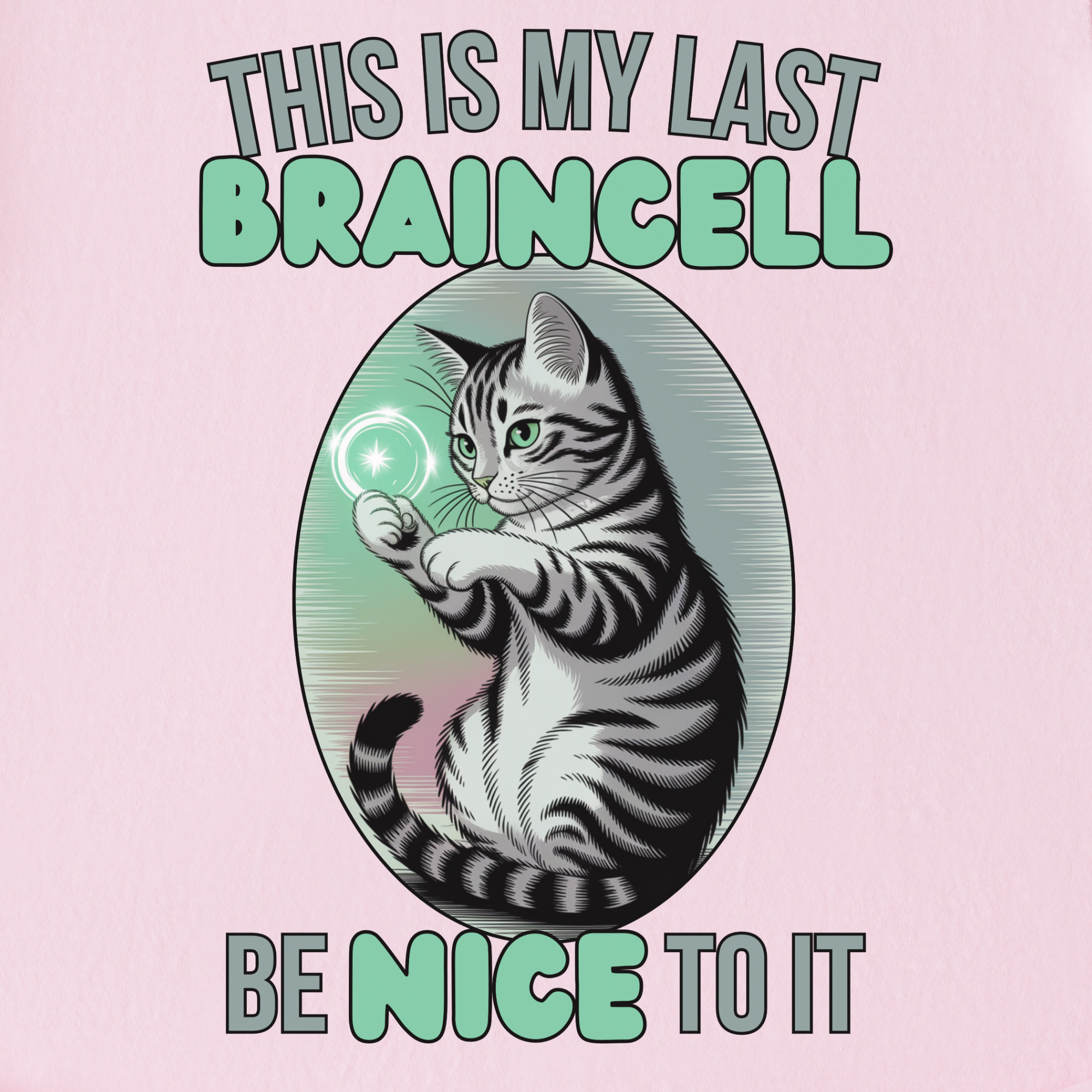 vintage-this-is-my-last-braincell-cat-graphic-comfort-colors-t-shirt-in-blossom - Blossom Full Graphic