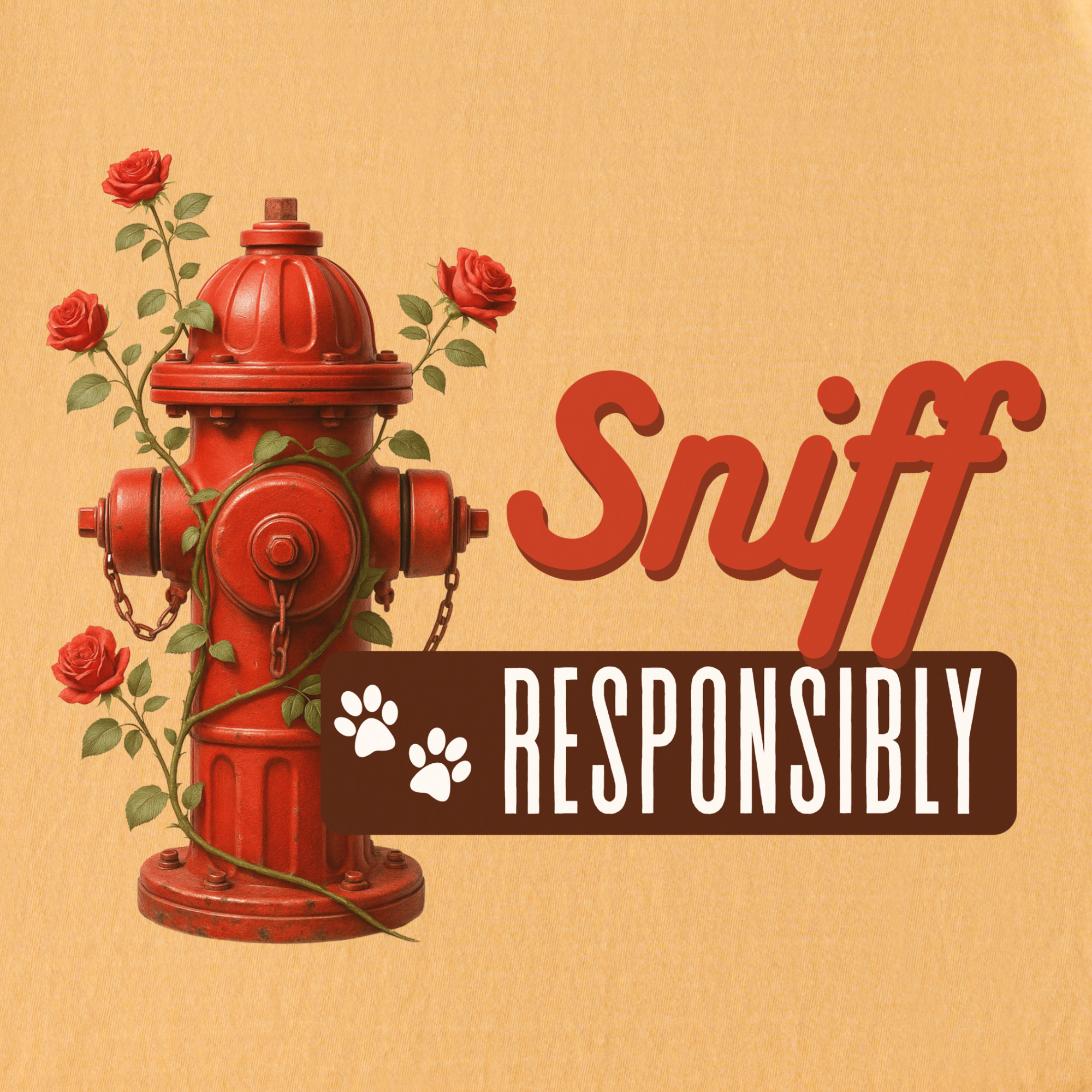 floral-sniff-responsibly-dog-graphic-comfort-colors-t-shirt-in-mustard - Mustard Full Graphic