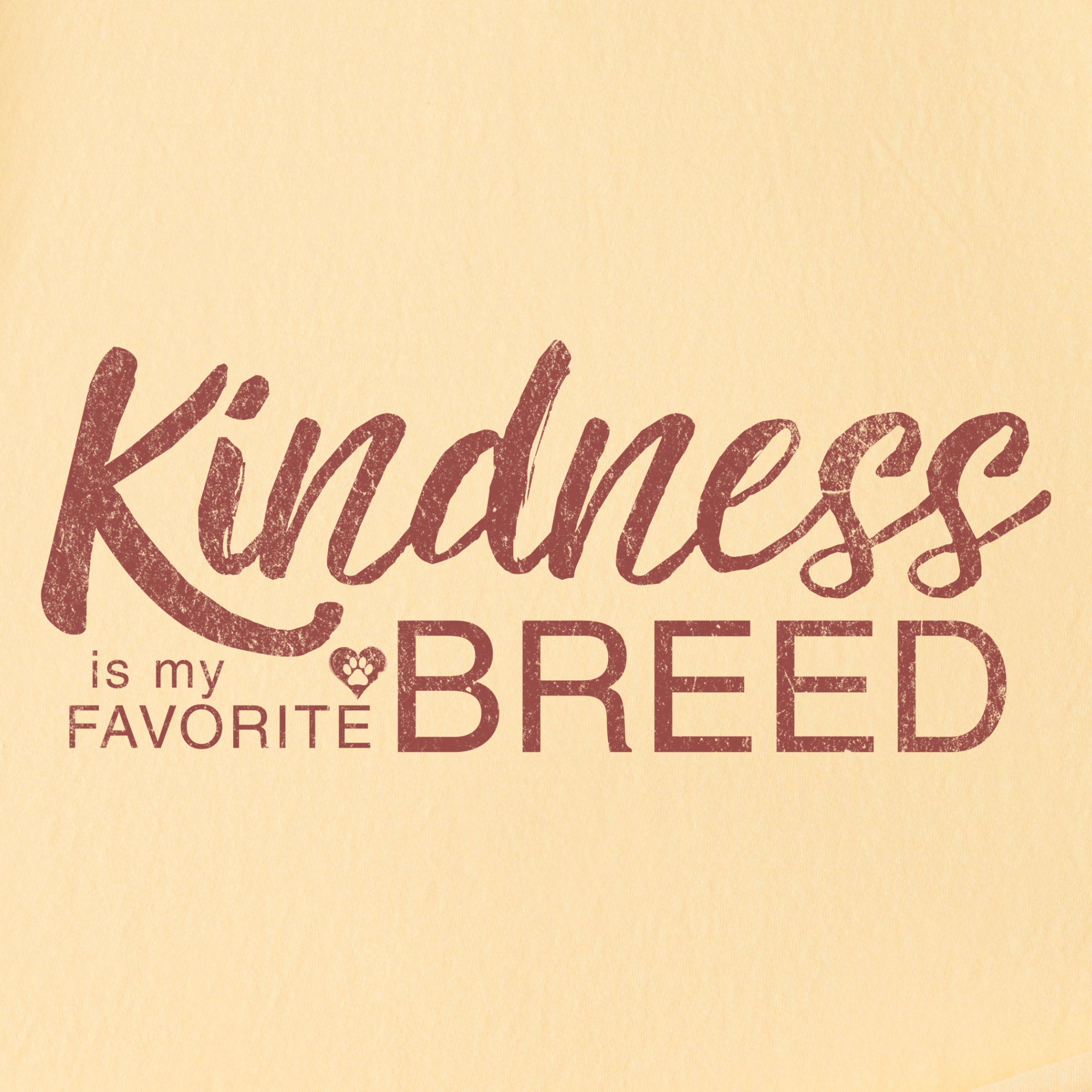 vintage-kindness-is-my-favorite-breed-dog-text-comfort-colors-t-shirt-in-butter - Butter Full Graphic
