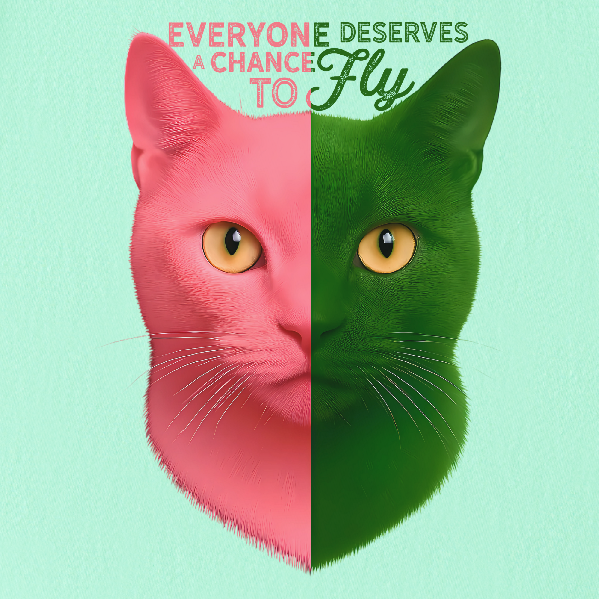 movie-inspired-everyone-deserves-a-chance-to-fly-cat-graphic-comfort-colors-t-shirt-in-island-reef - Island Reef Full Graphic