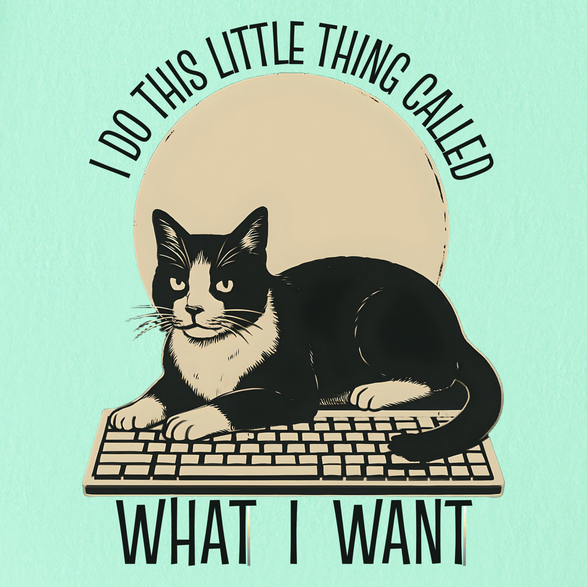 retro-i-do-this-little-thing-called-what-i-want-cat-minimalist-comfort-colors-t-shirt-in-island-reef - Island Reef Full Graphic