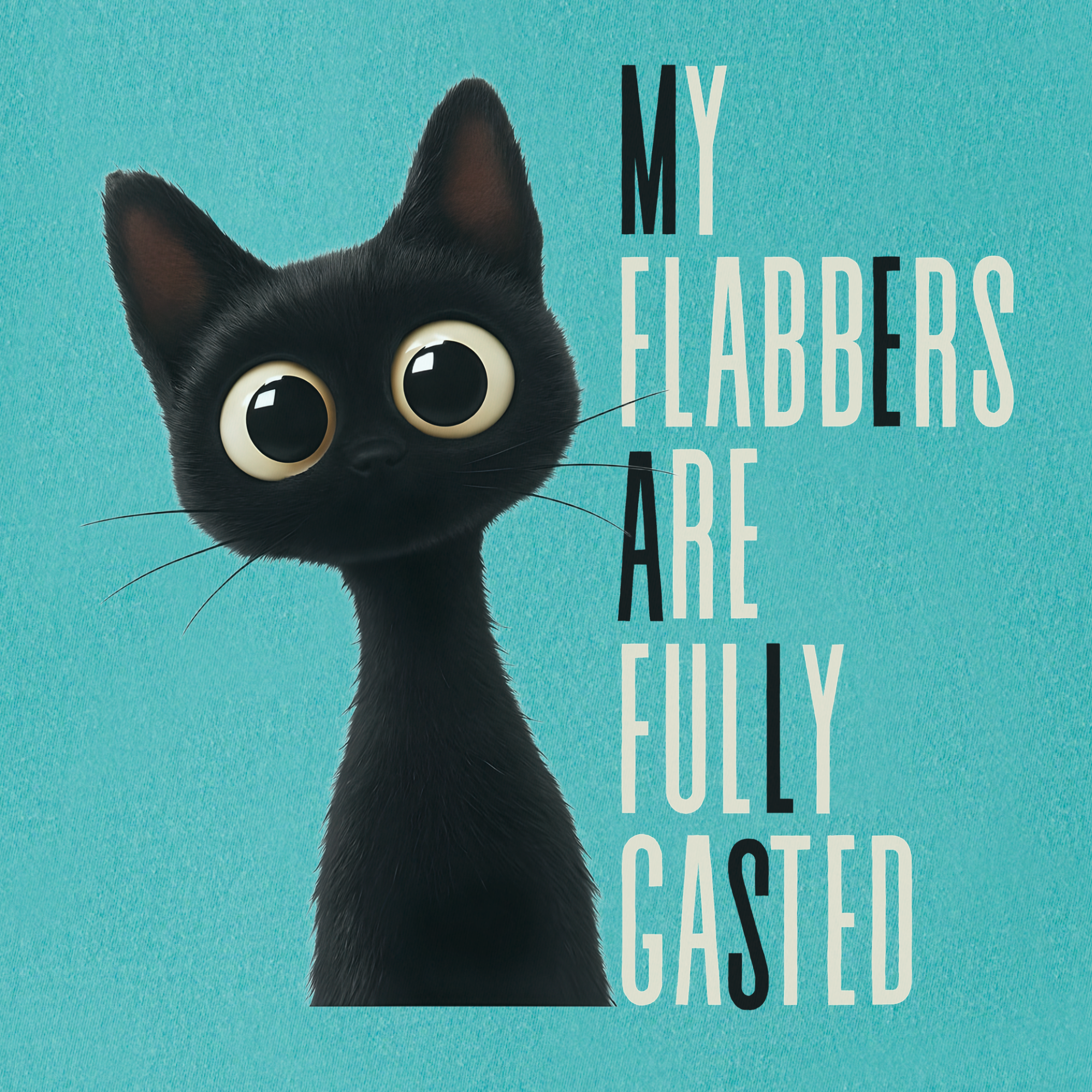 retro-my-flabbers-are-entirely-gasted-cat-graphic-comfort-colors-t-shirt-in-seafoam - Seafoam Full Graphic