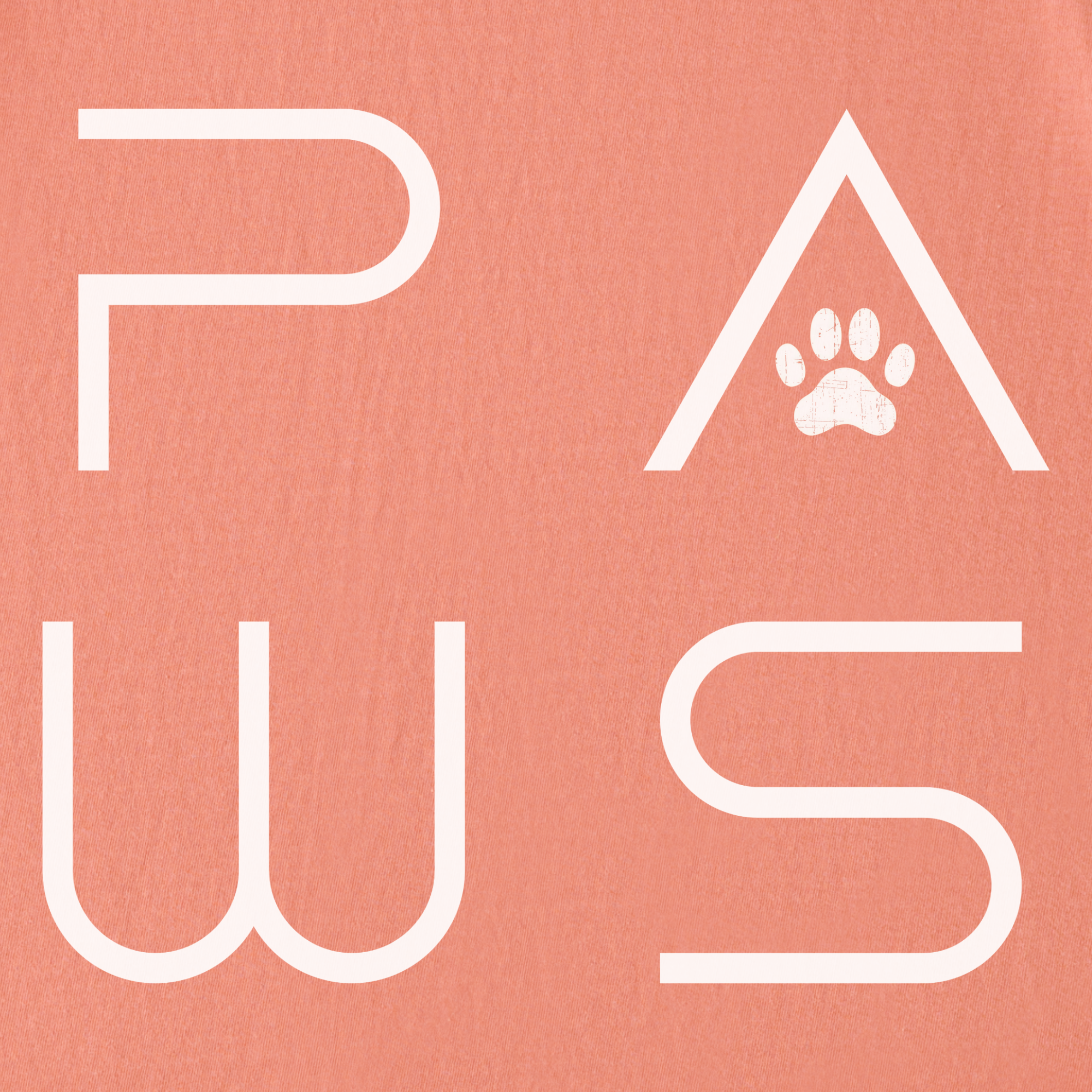 minimalist-paws-modern-text-design-pet-text-comfort-colors-t-shirt-in-terracotta - Terracotta Full Graphic