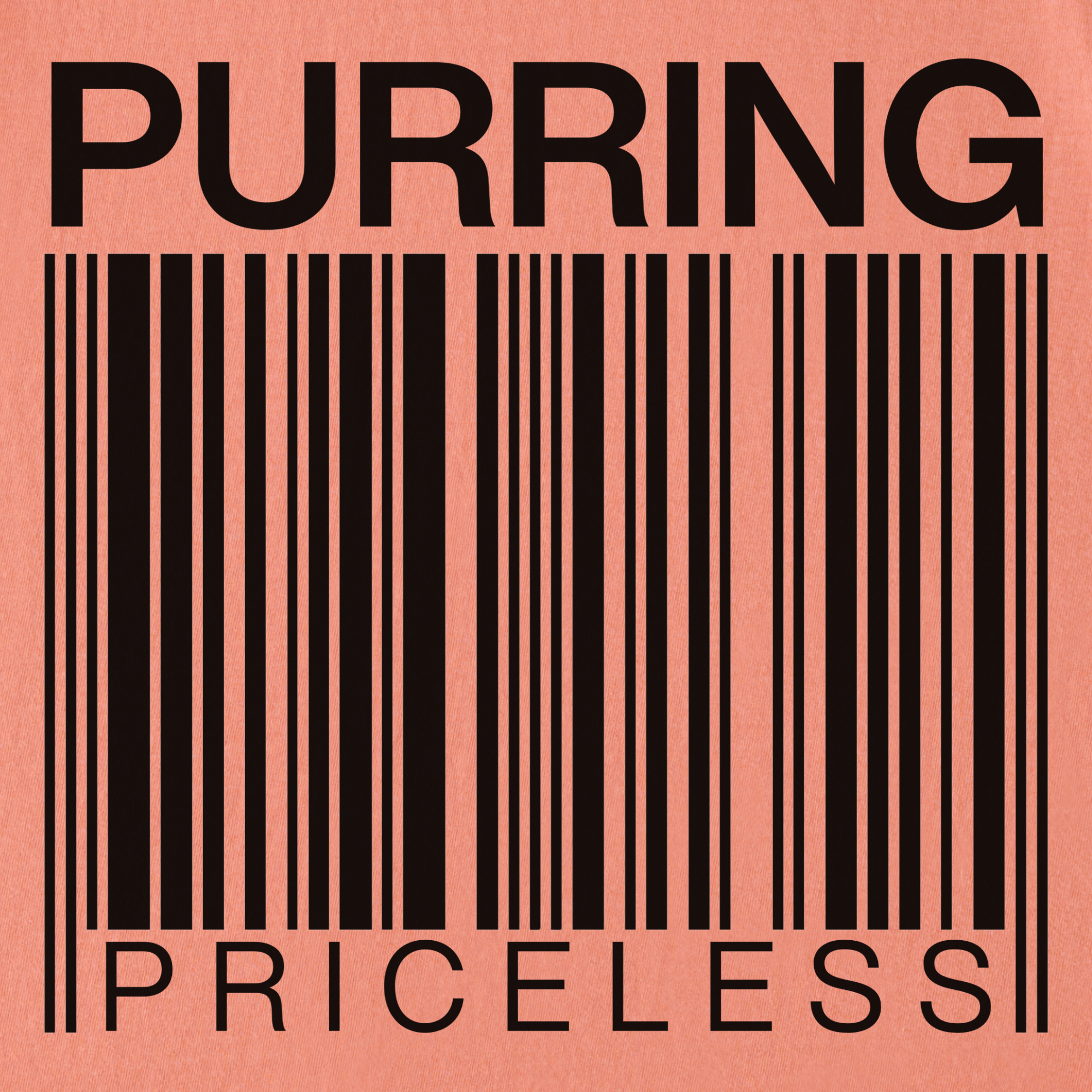 modern-purring-is-priceless-barcode-cat-graphic-comfort-colors-t-shirt-in-terracotta - Terracotta Full Graphic