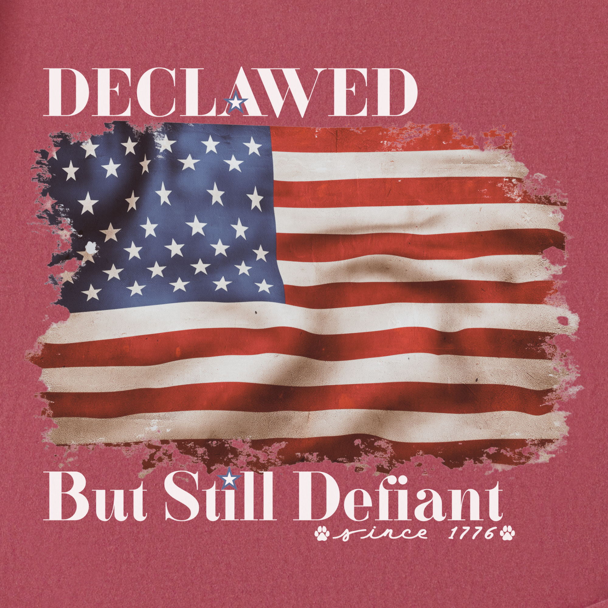 vintage-declawed-but-still-defiant-fourth-of-july-united-states-flag-cat-graphic-comfort-colors-t-shirt-in-crimson - Crimson Full Graphic
