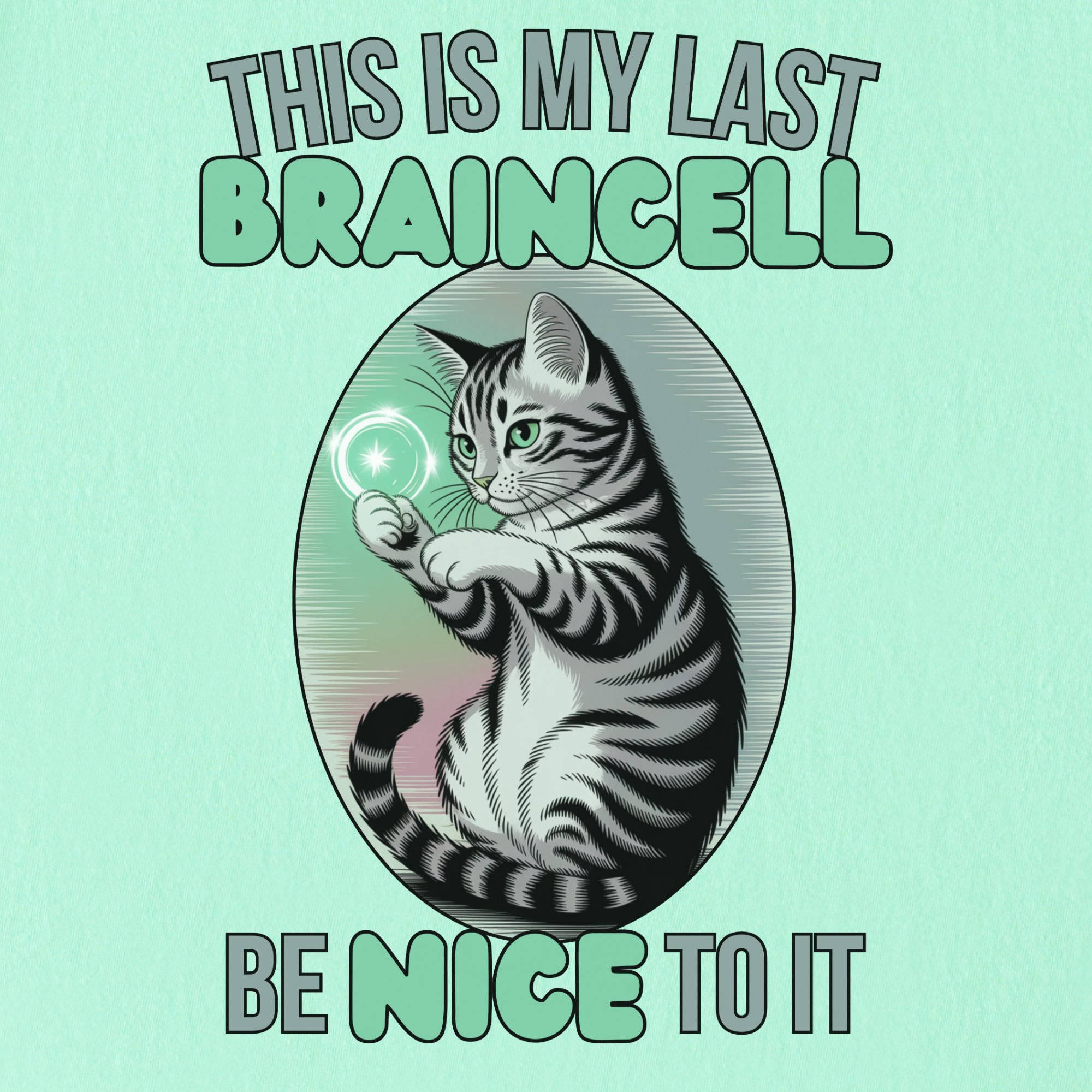 vintage-this-is-my-last-braincell-cat-graphic-comfort-colors-t-shirt-in-island-reef - Island Reef Full Graphic