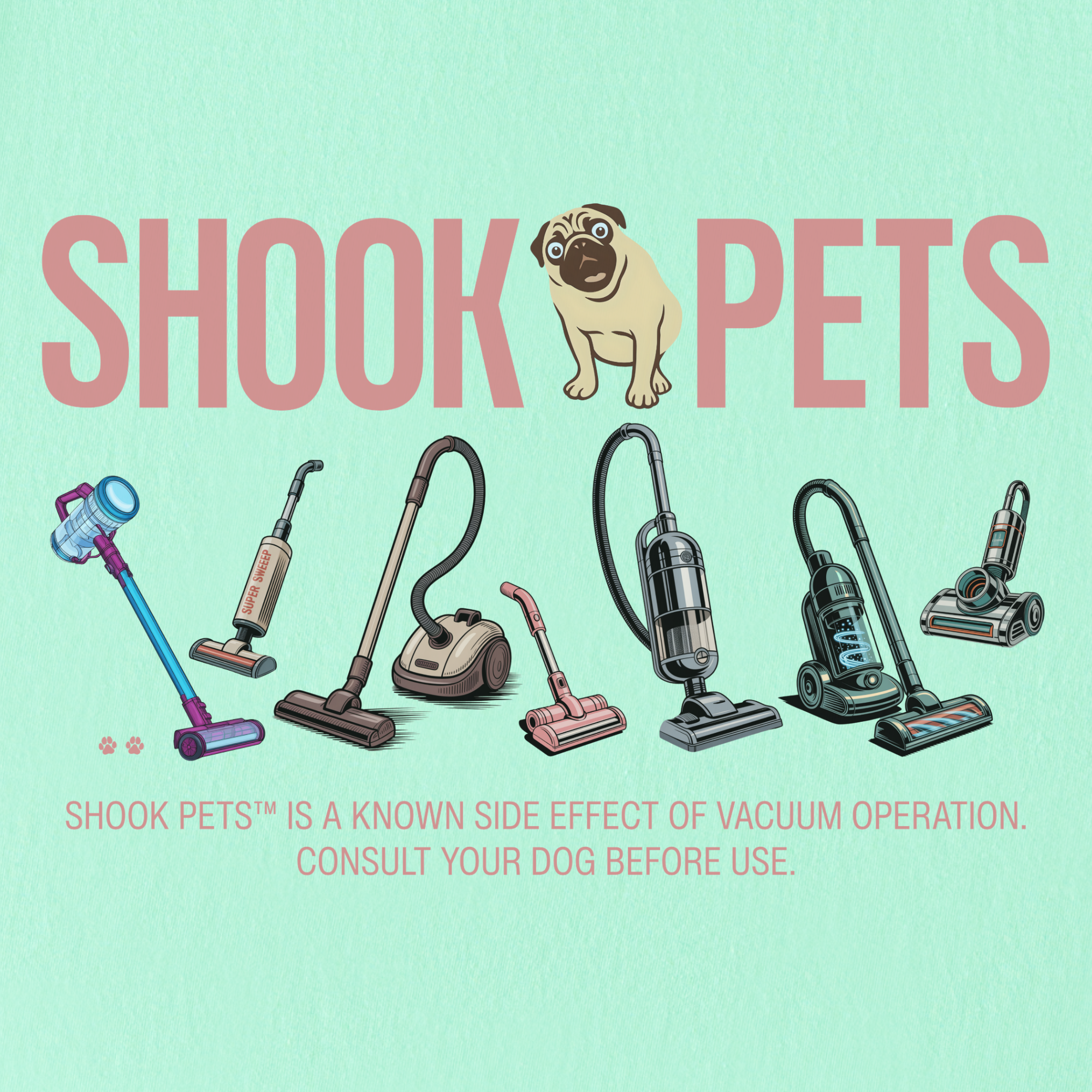 retro-shook-pets-vacuum-wars-dog-graphic-comfort-colors-t-shirt-in-island-reef - Island Reef Full Graphic