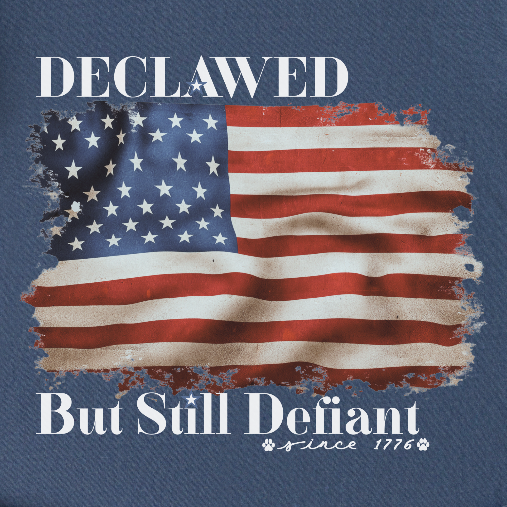 vintage-declawed-but-still-defiant-fourth-of-july-united-states-flag-cat-graphic-comfort-colors-t-shirt-in-denim - Denim Full Graphic