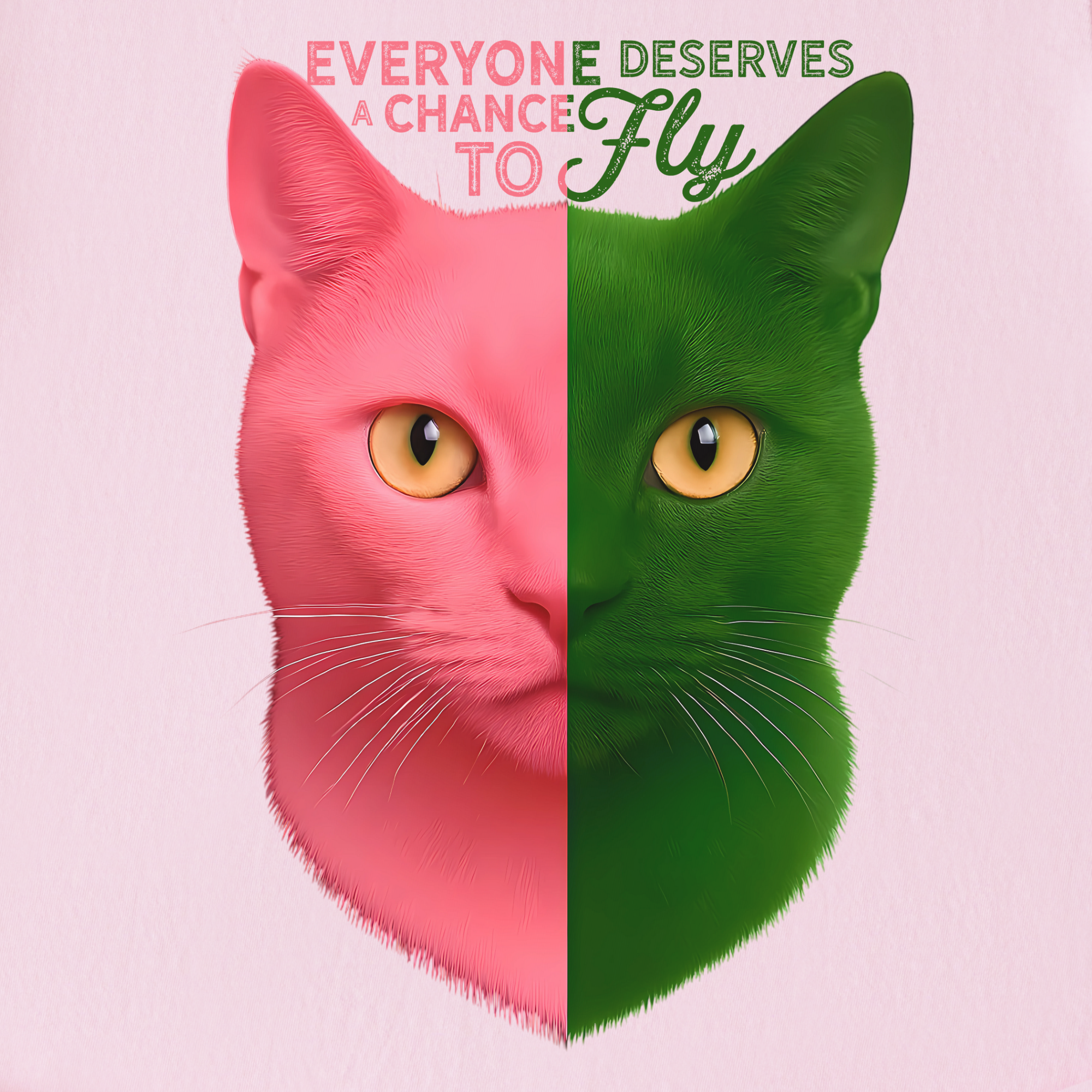 movie-inspired-everyone-deserves-a-chance-to-fly-cat-graphic-comfort-colors-t-shirt-in-blossom - Blossom Full Graphic