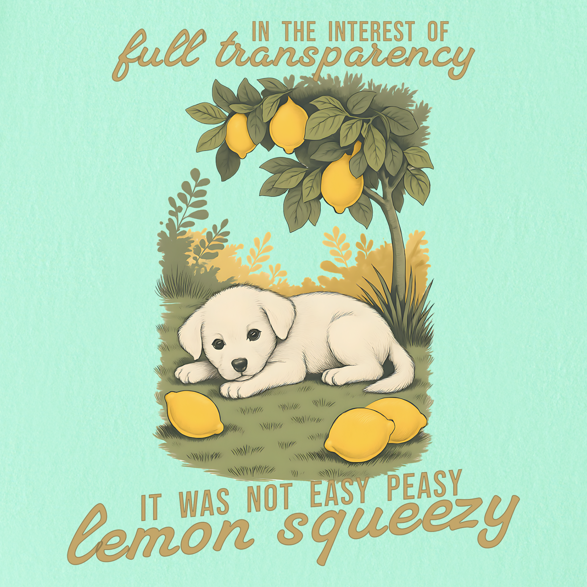 vintage-not-so-easy-lemon-squeezy-dog-dog-graphic-comfort-colors-t-shirt-in-island-reef - Island Reef Full Graphic