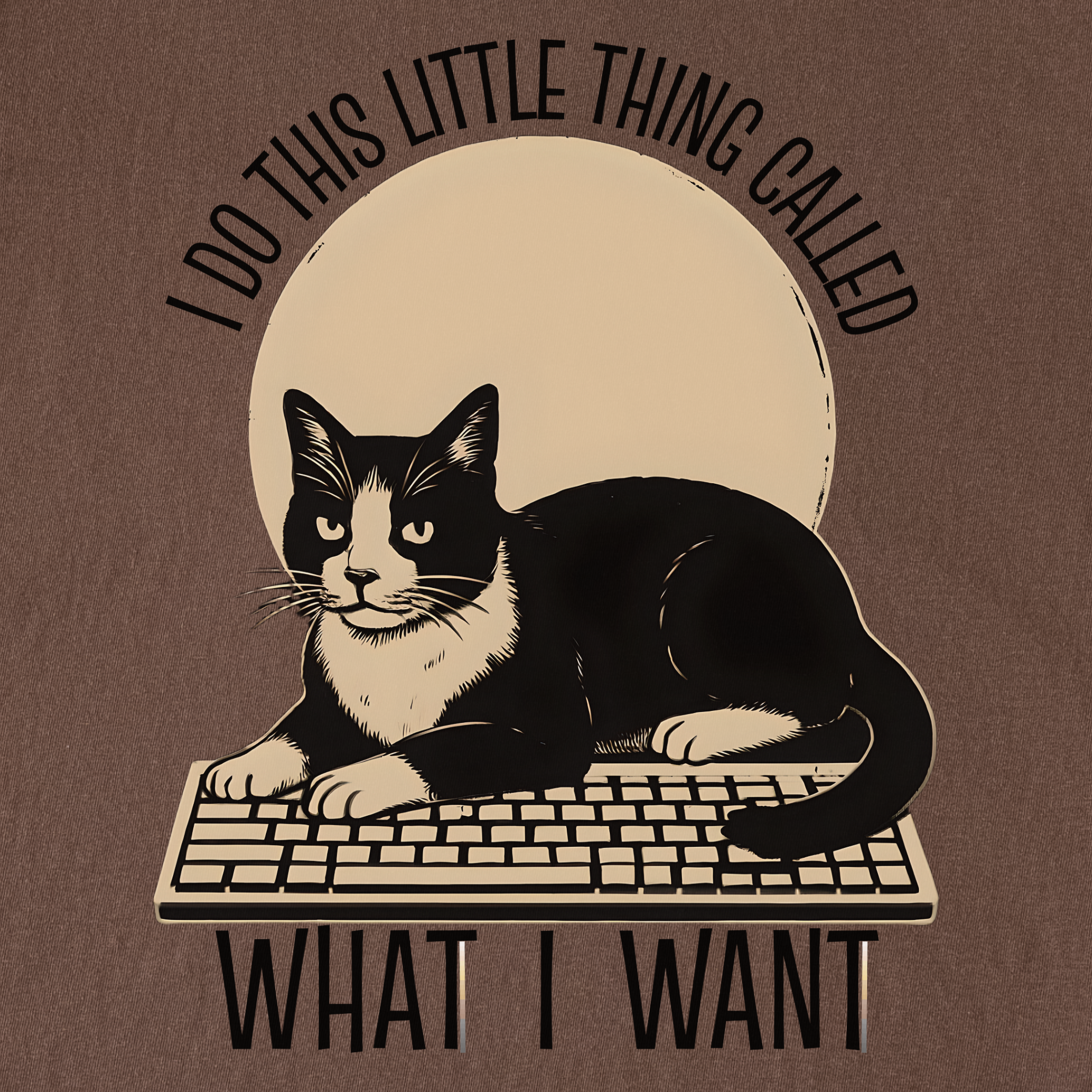 retro-i-do-this-little-thing-called-what-i-want-cat-minimalist-comfort-colors-t-shirt-in-espresso - Espresso Full Graphic