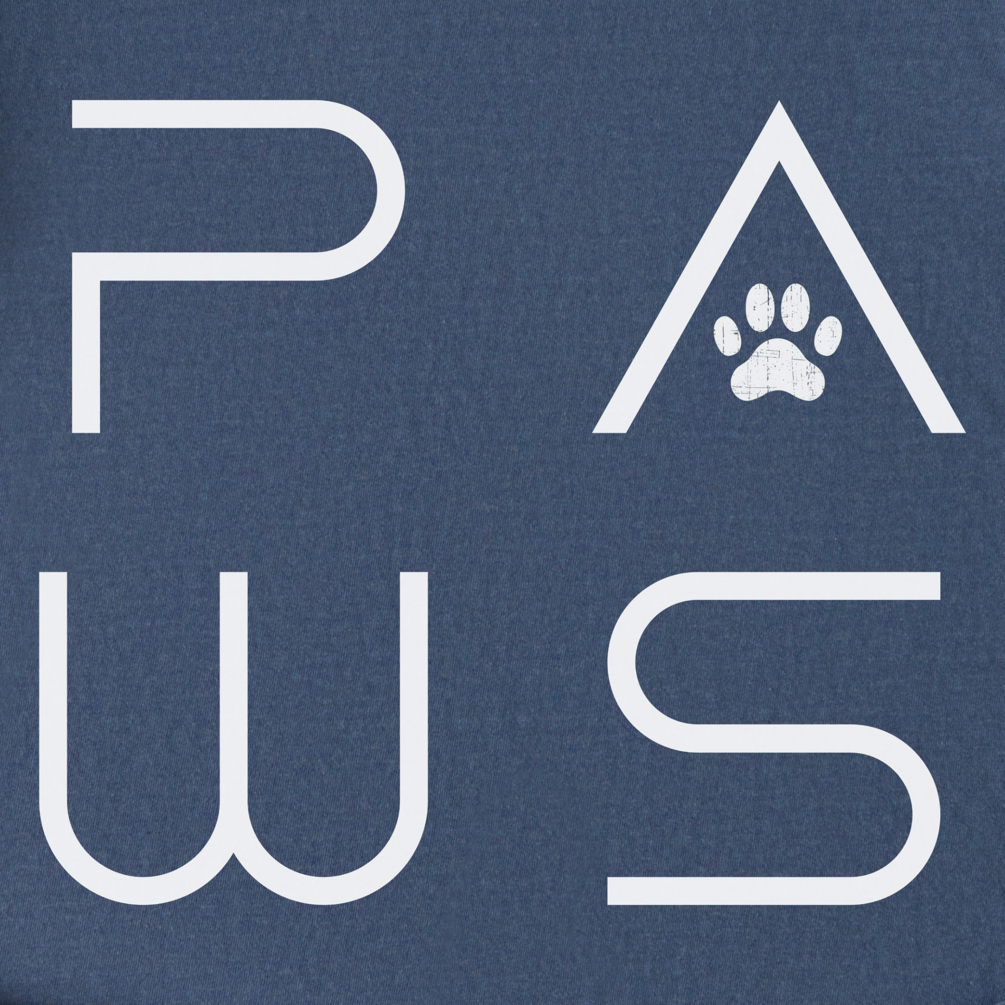 minimalist-paws-modern-text-design-pet-text-comfort-colors-t-shirt-in-denim - Denim Full Graphic
