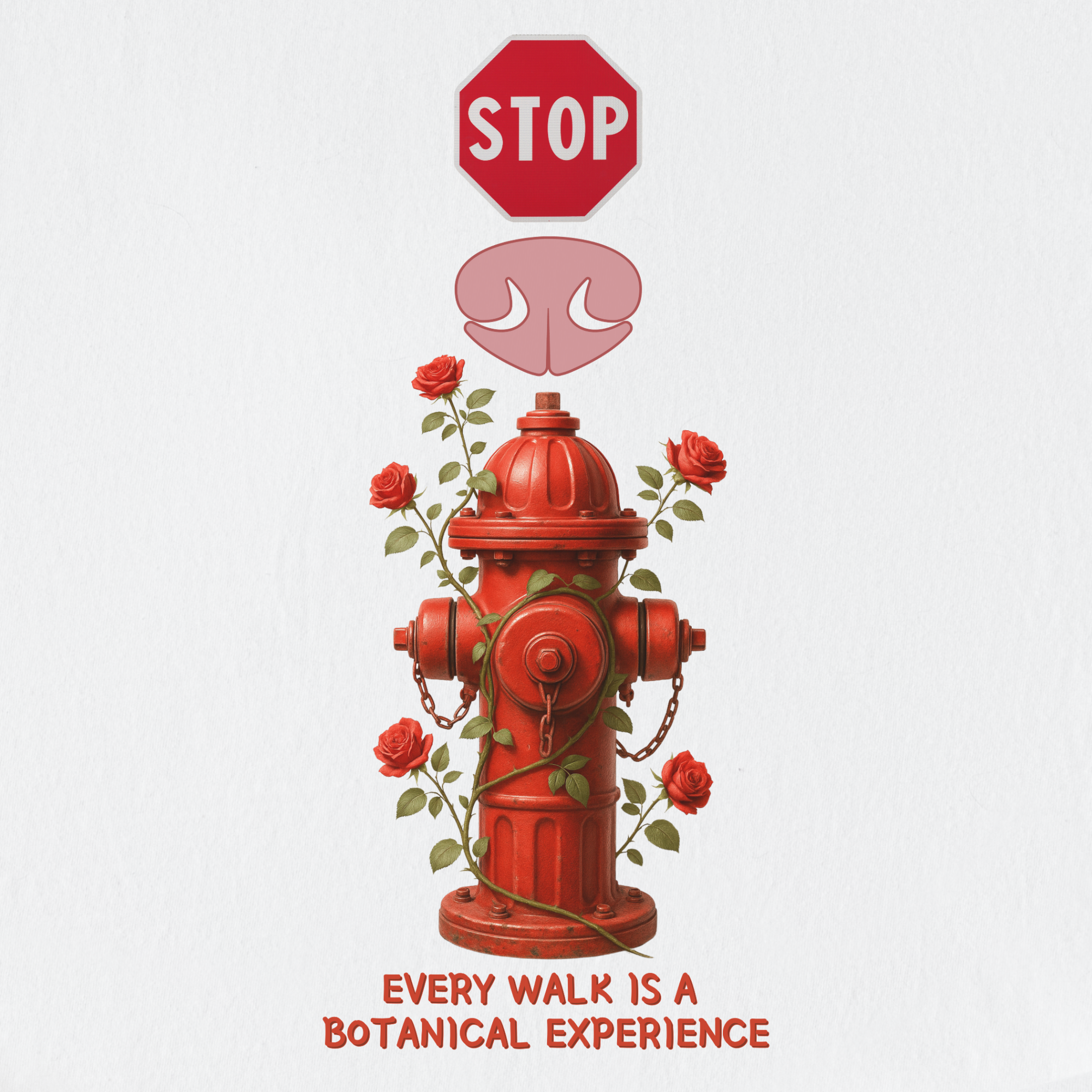 floral-every-walk-is-a-botanical-experience-dog-graphic-comfort-colors-t-shirt-in-white - White Full Graphic