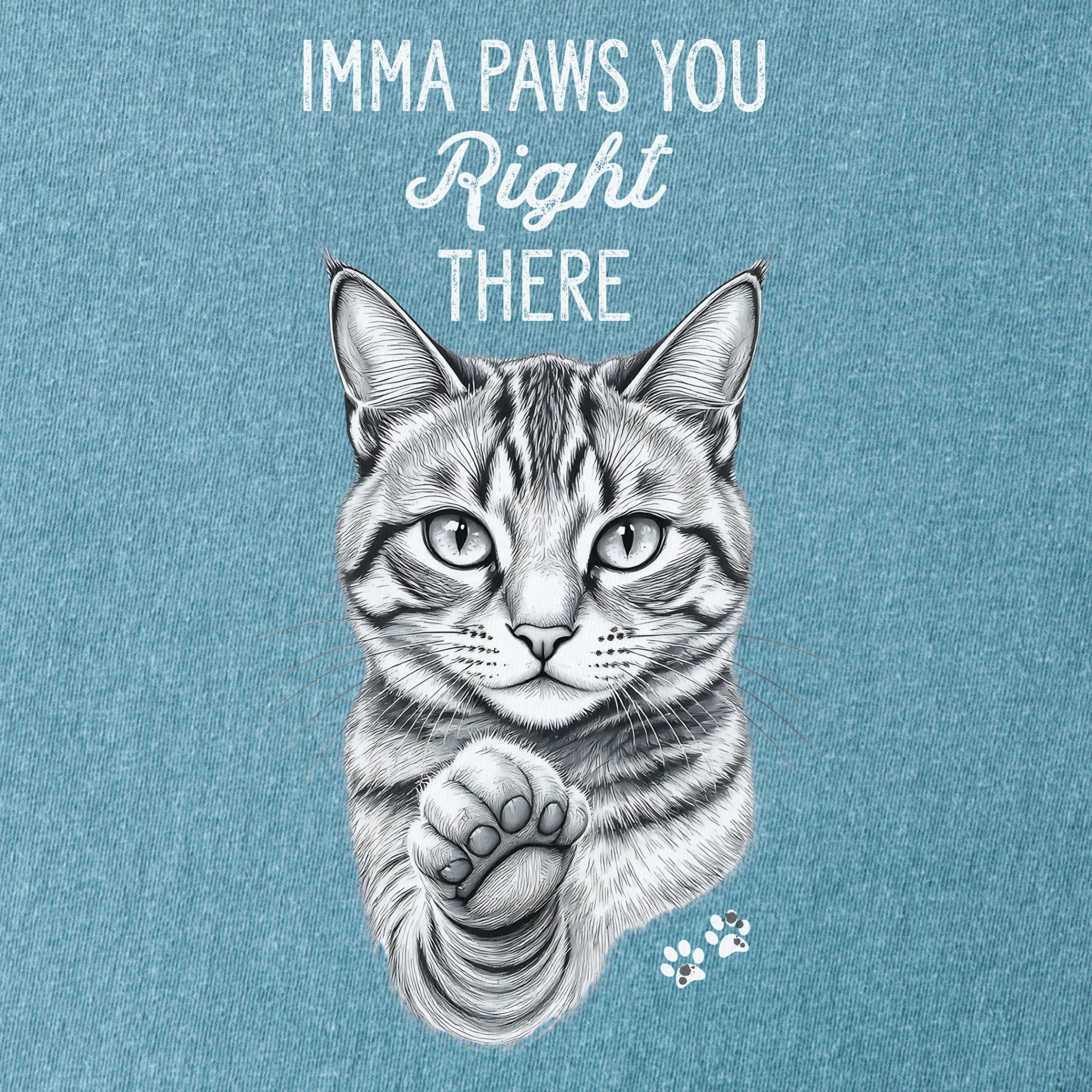 vintage-imma-paws-you-right-there-cat-line-art-comfort-colors-t-shirt-in-ice-blue - Ice Blue Full Graphic