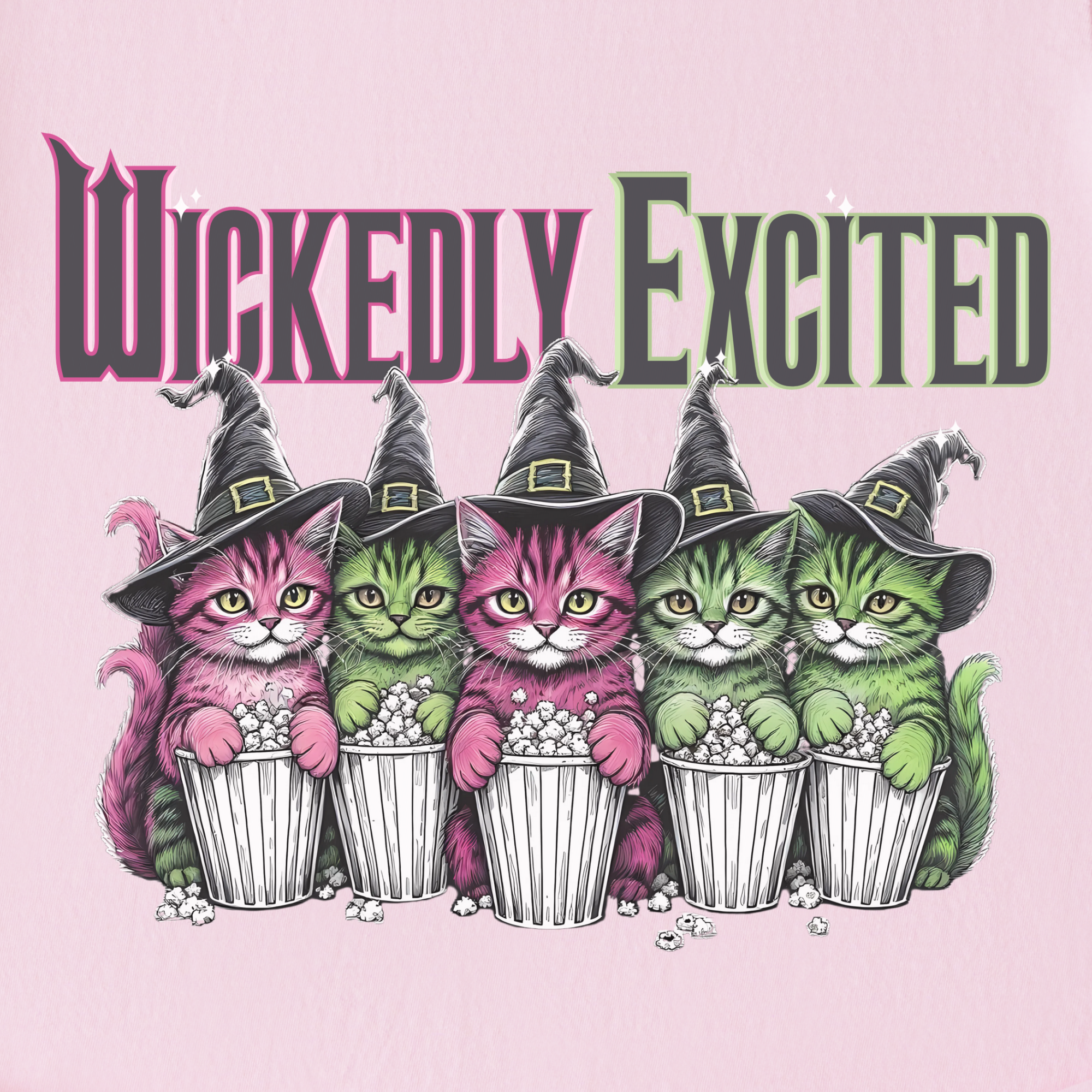 movie-inspired-wickedly-excited-movie-going-kitties-cat-graphic-comfort-colors-t-shirt-in-blossom - Blossom Full Graphic