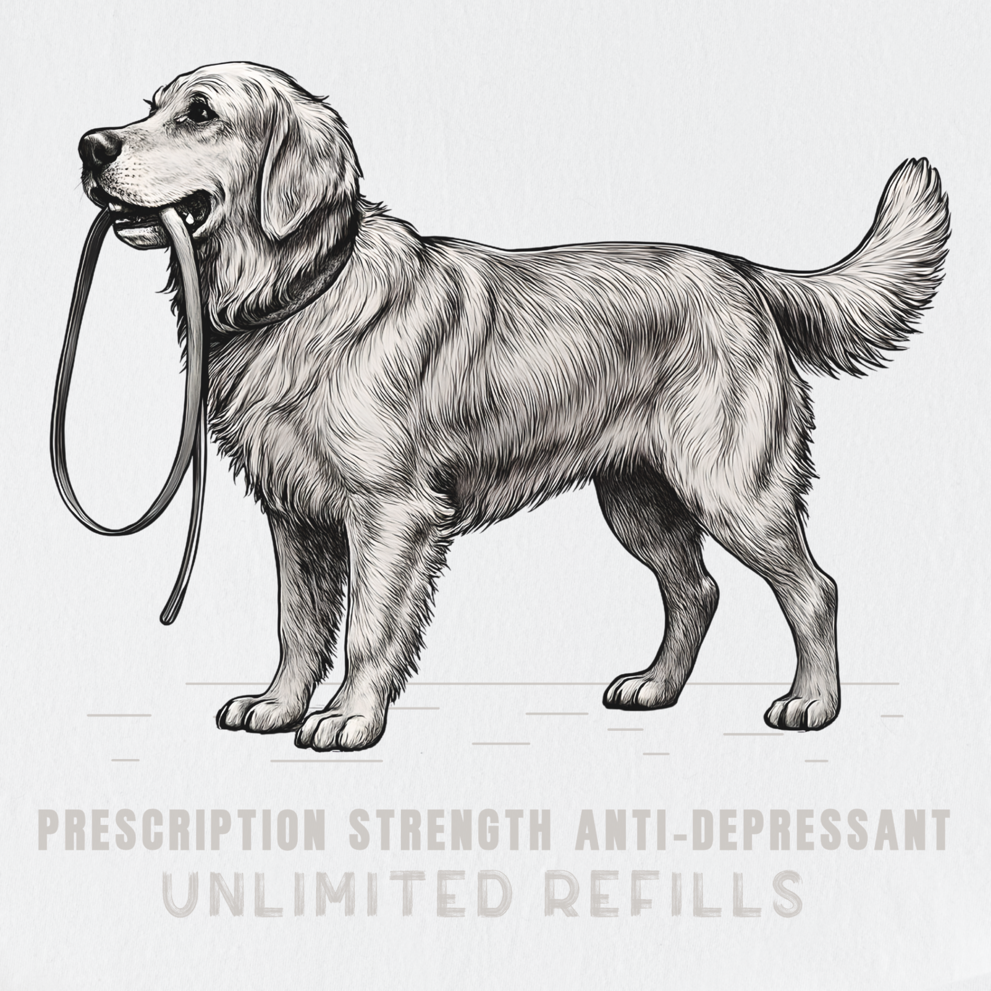 vintage-dog-walking-is-prescription-strength-anti-depressant-with-unllimited-refills-dog-graphic-comfort-colors-t-shirt-in-white - White Full Graphic