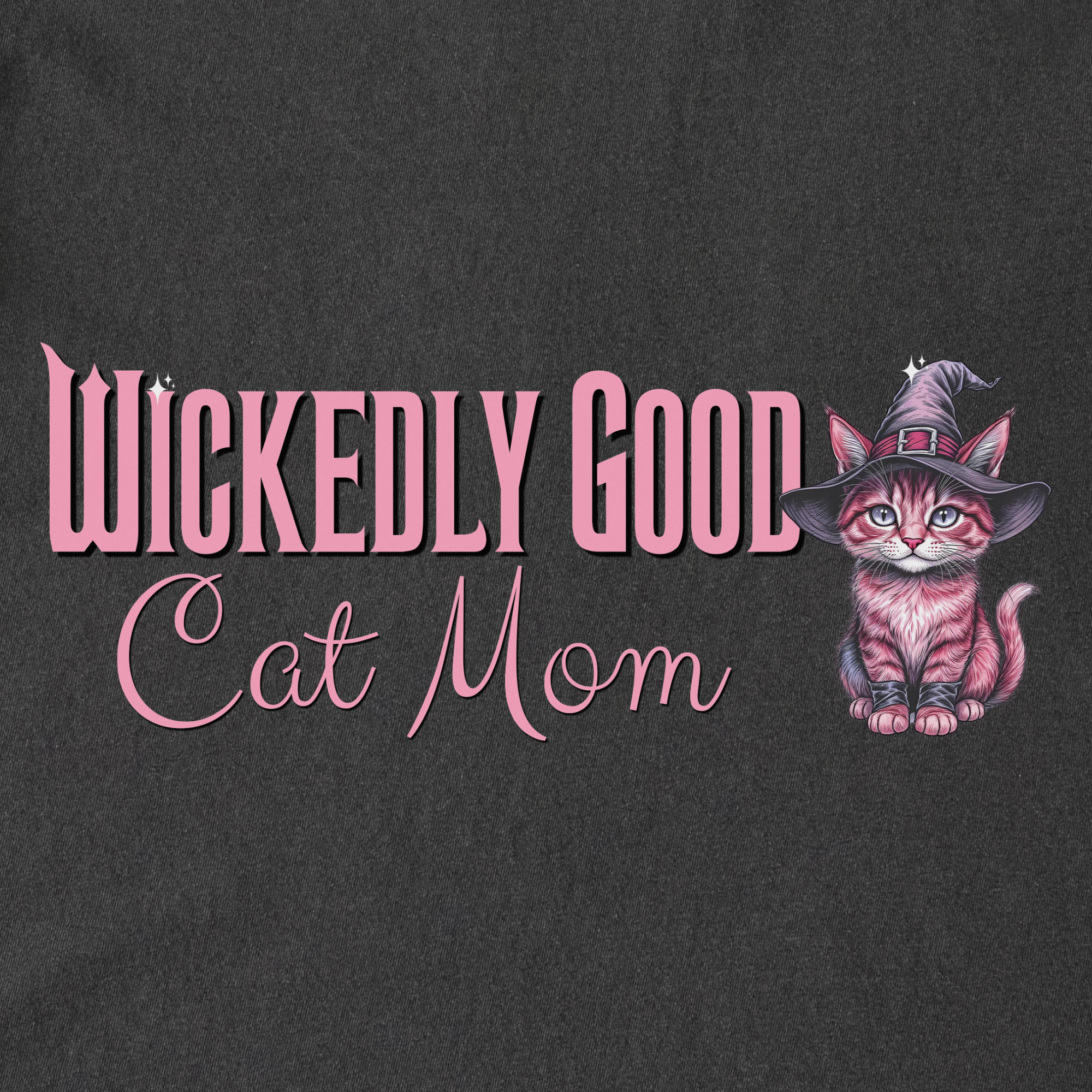 movie-inspired-pink-wickedly-good-cat-mom-cat-graphic-comfort-colors-t-shirt-in-pepper - Pepper Full Graphic