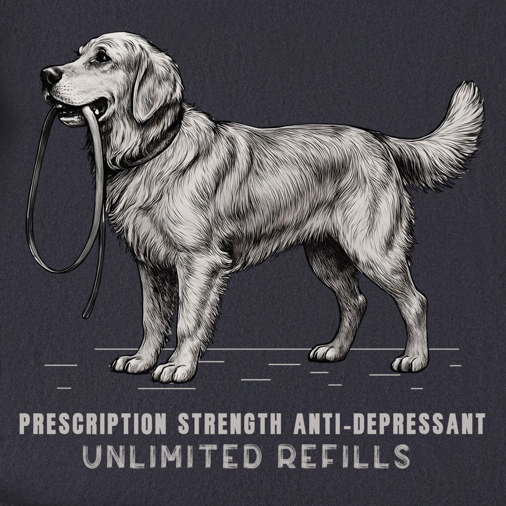 vintage-dog-walking-is-prescription-strength-anti-depressant-with-unllimited-refills-dog-graphic-comfort-colors-t-shirt-in-graphite - Graphite Full Graphic