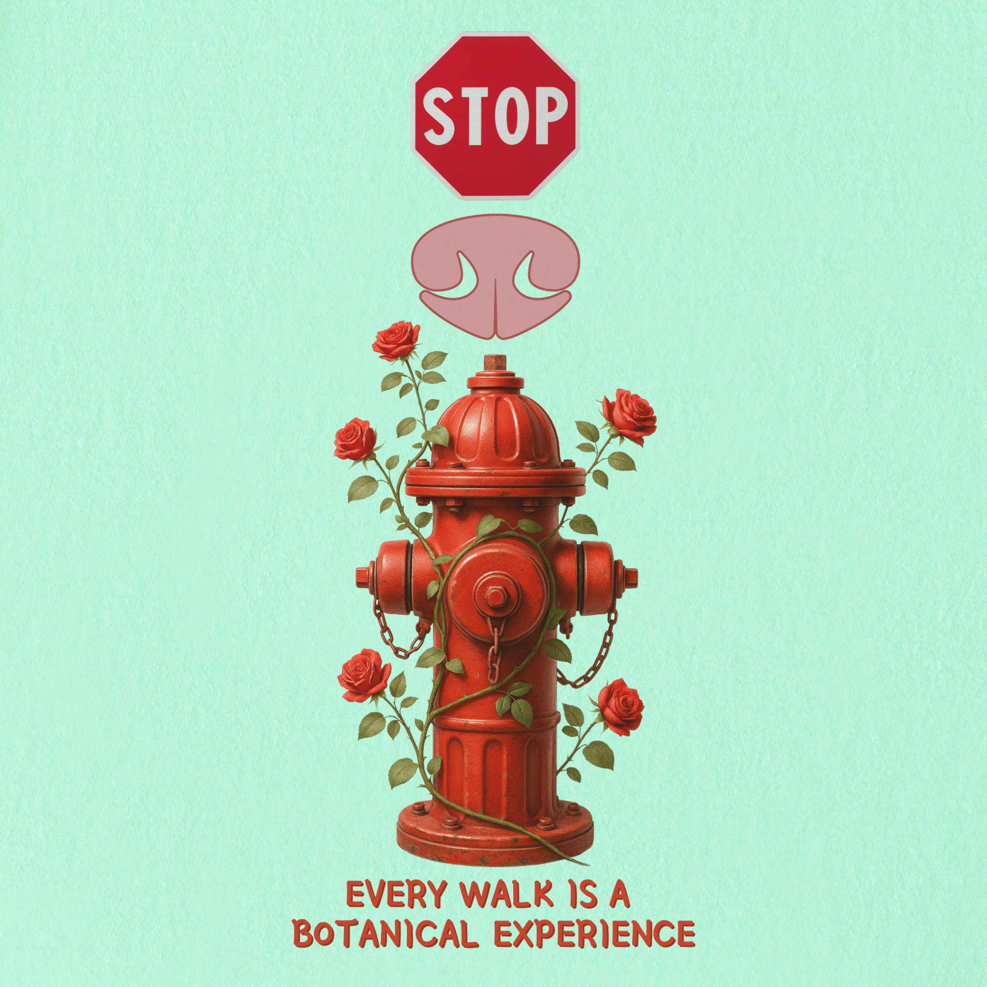 floral-every-walk-is-a-botanical-experience-dog-graphic-comfort-colors-t-shirt-in-island-reef - Island Reef Full Graphic